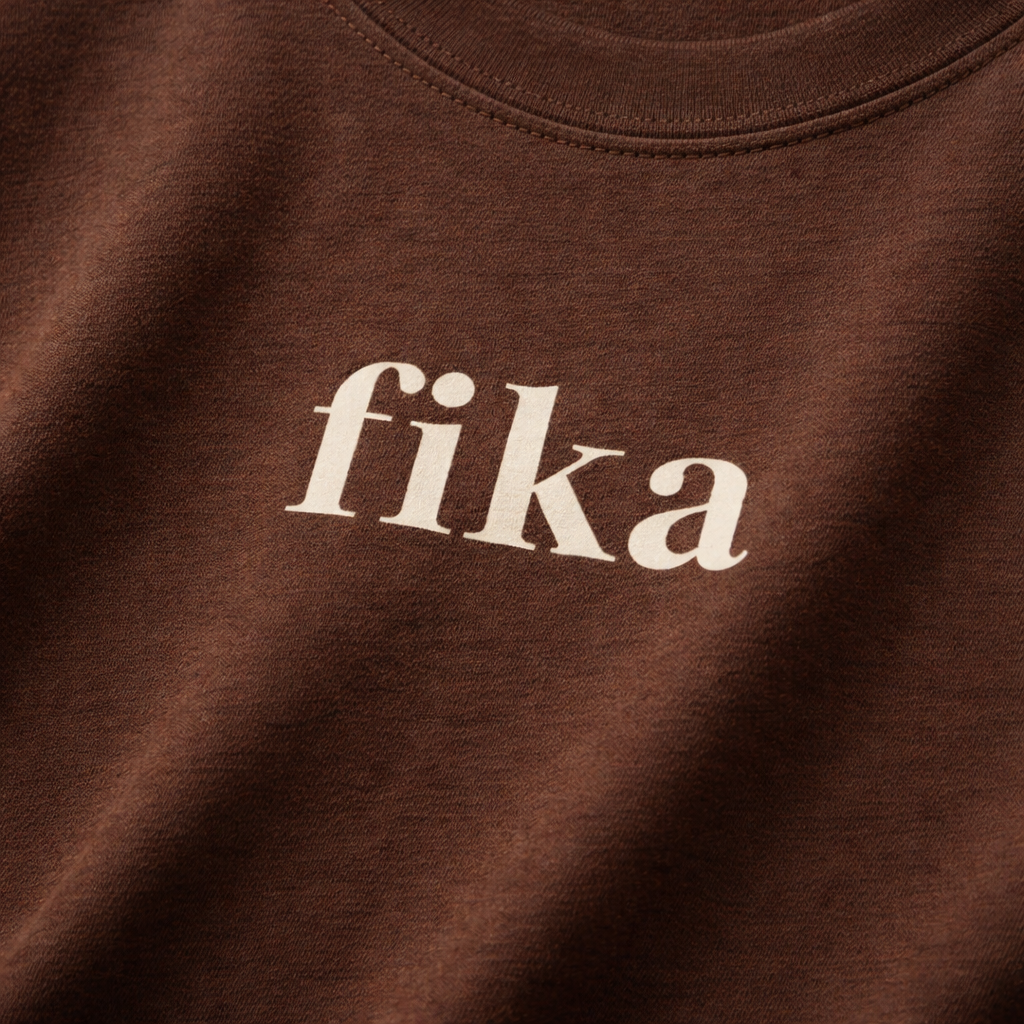 Men FIKA Round Collar Cotton T-shirt