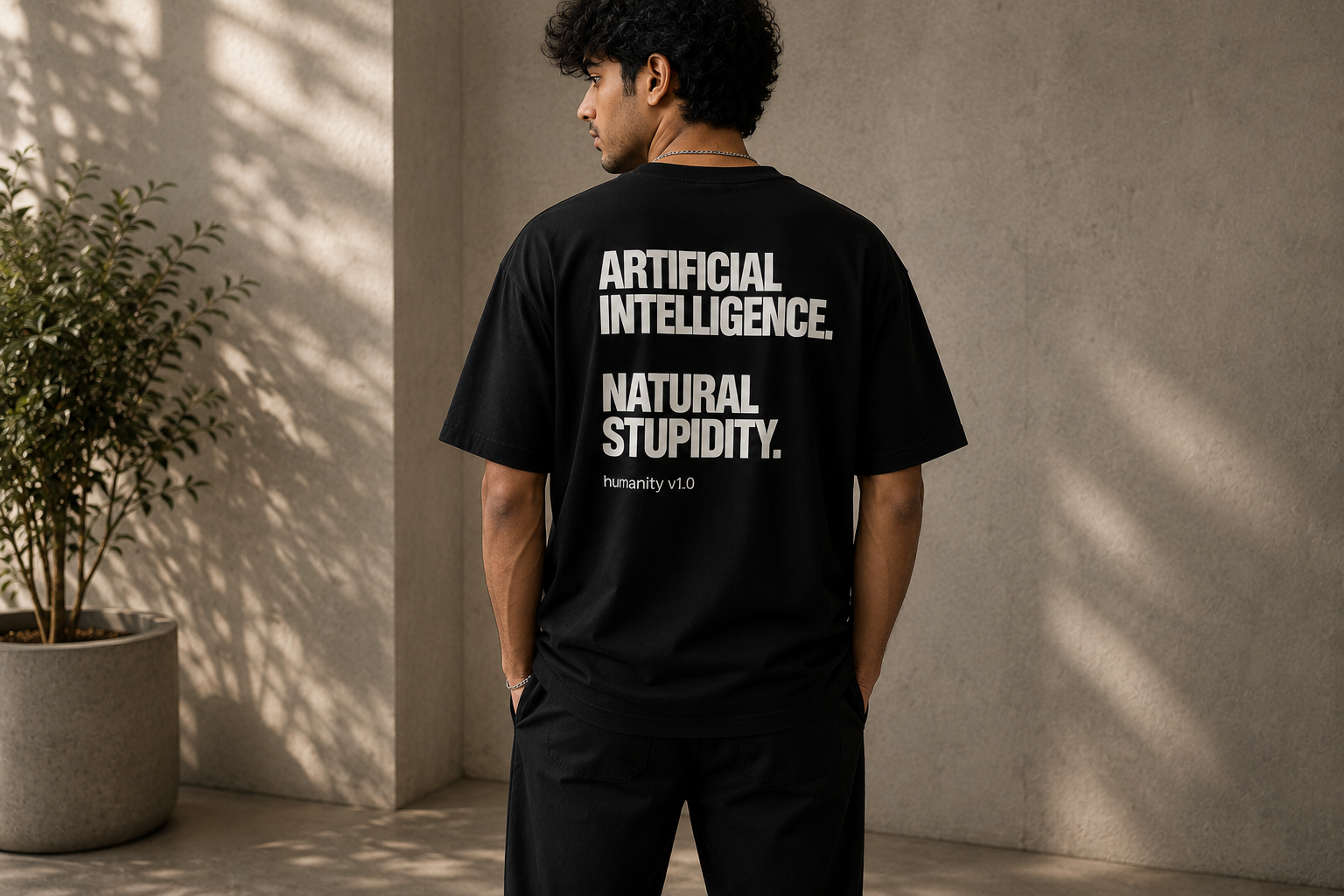 Artificial Intelligence Oversized T-Shirt – Black