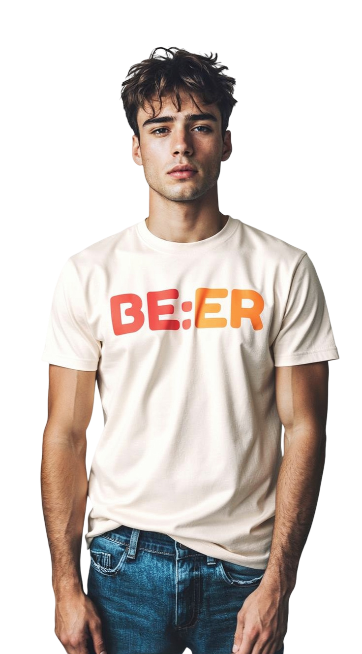 Men BEER Printed  Round Neck Cotton T-Shirt