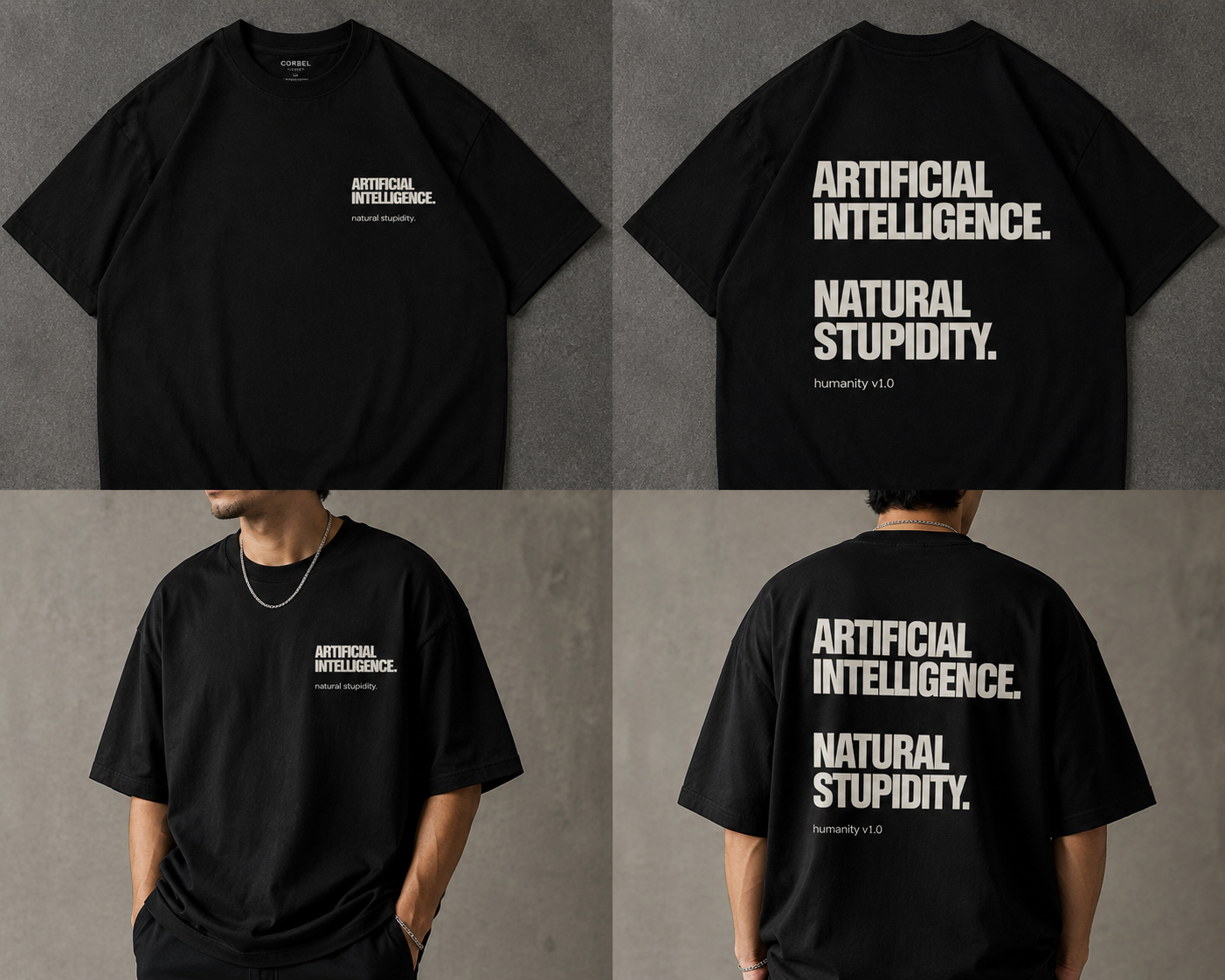 Artificial Intelligence Oversized T-Shirt – Black