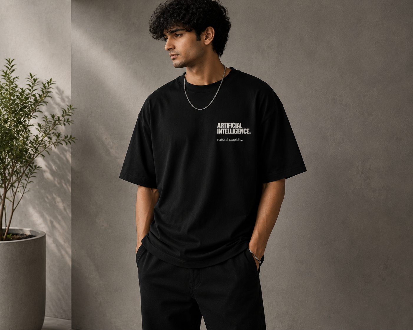 Artificial Intelligence Oversized T-Shirt – Black